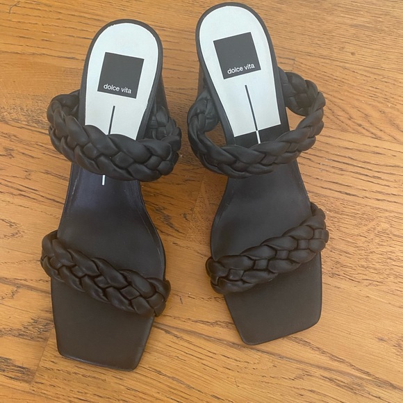 Dolce Vita Black Paily Heels - Picture 2 of 3